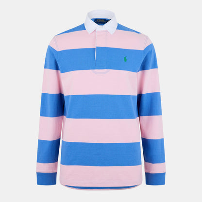 Men's Stripe Rugby Polo Shirt