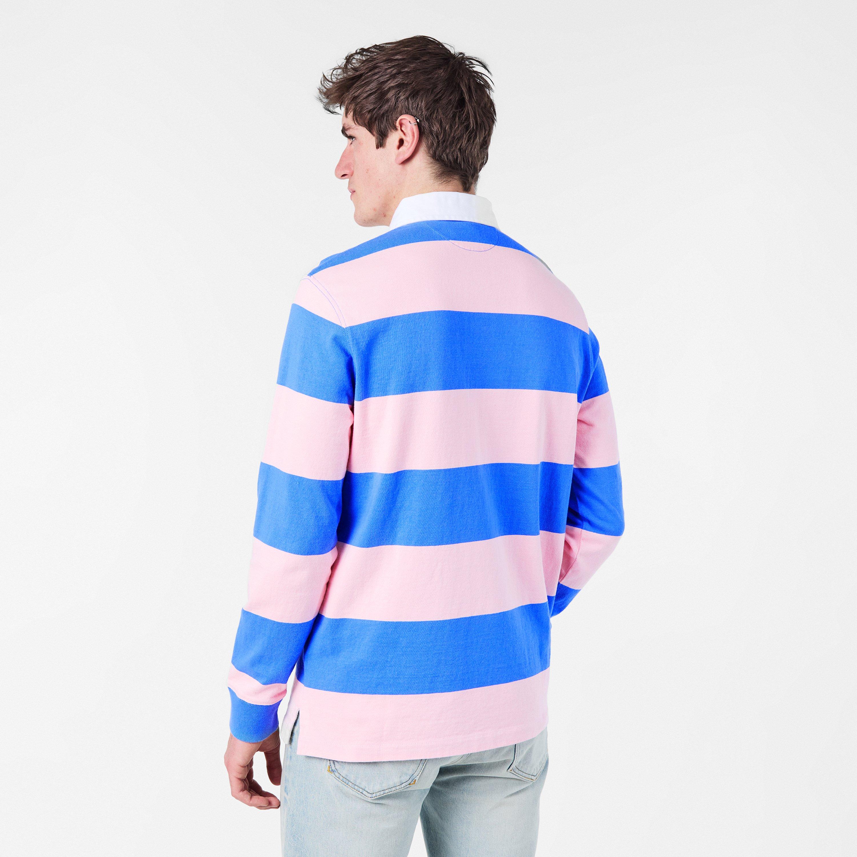 Men's Stripe Rugby Polo Shirt
