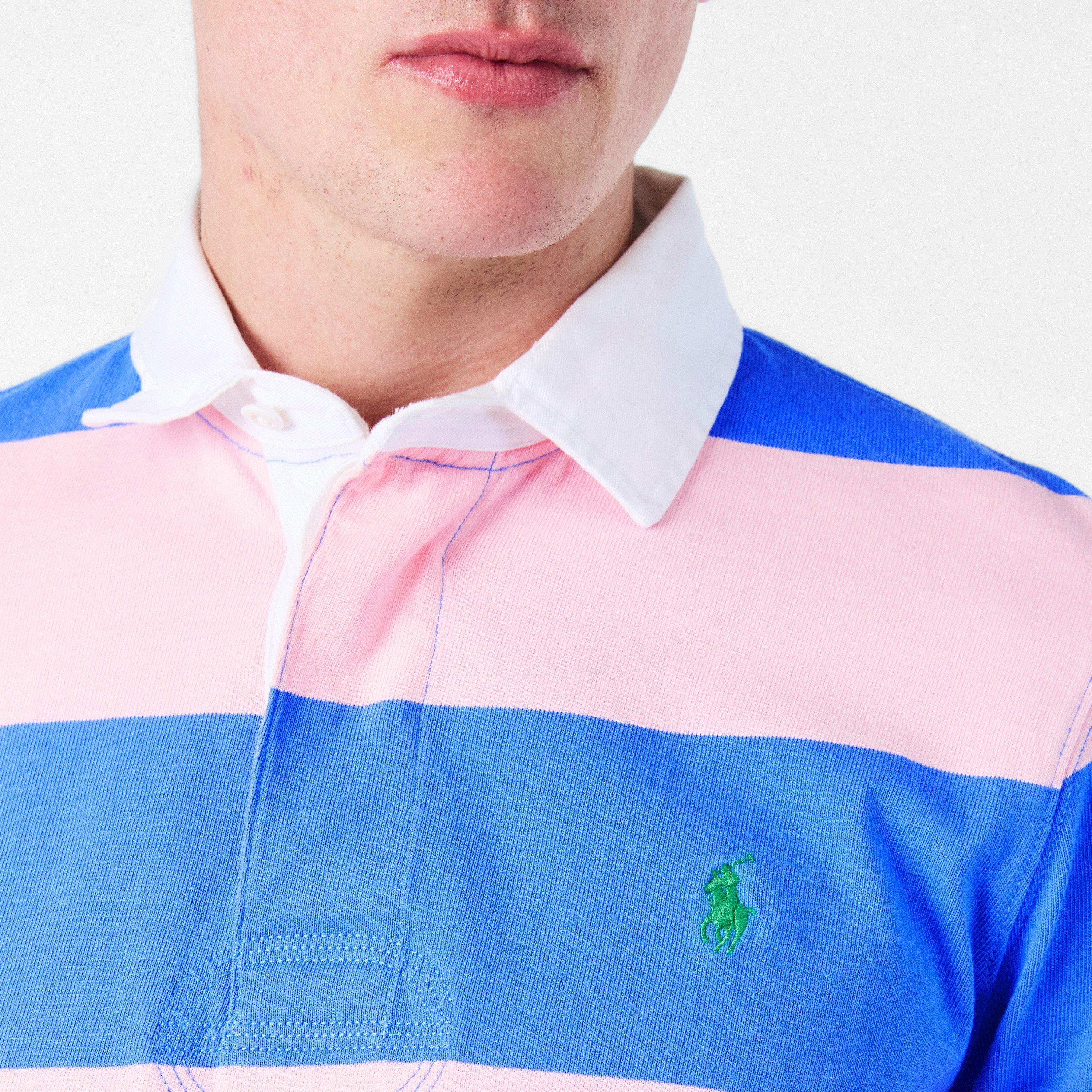 Men's Stripe Rugby Polo Shirt