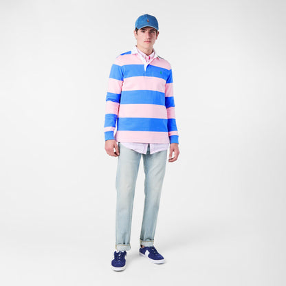 Men's Stripe Rugby Polo Shirt