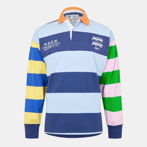 Men's Multi-Stripe Rugby Polo Shirt