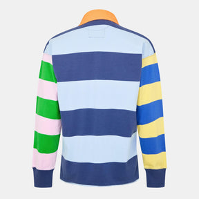 Men's Multi-Stripe Rugby Polo Shirt