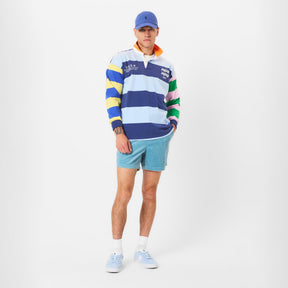 Men's Multi-Stripe Rugby Polo Shirt