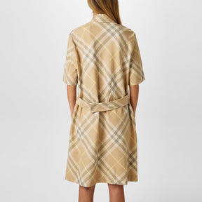 Vintage Check Pattern Dress