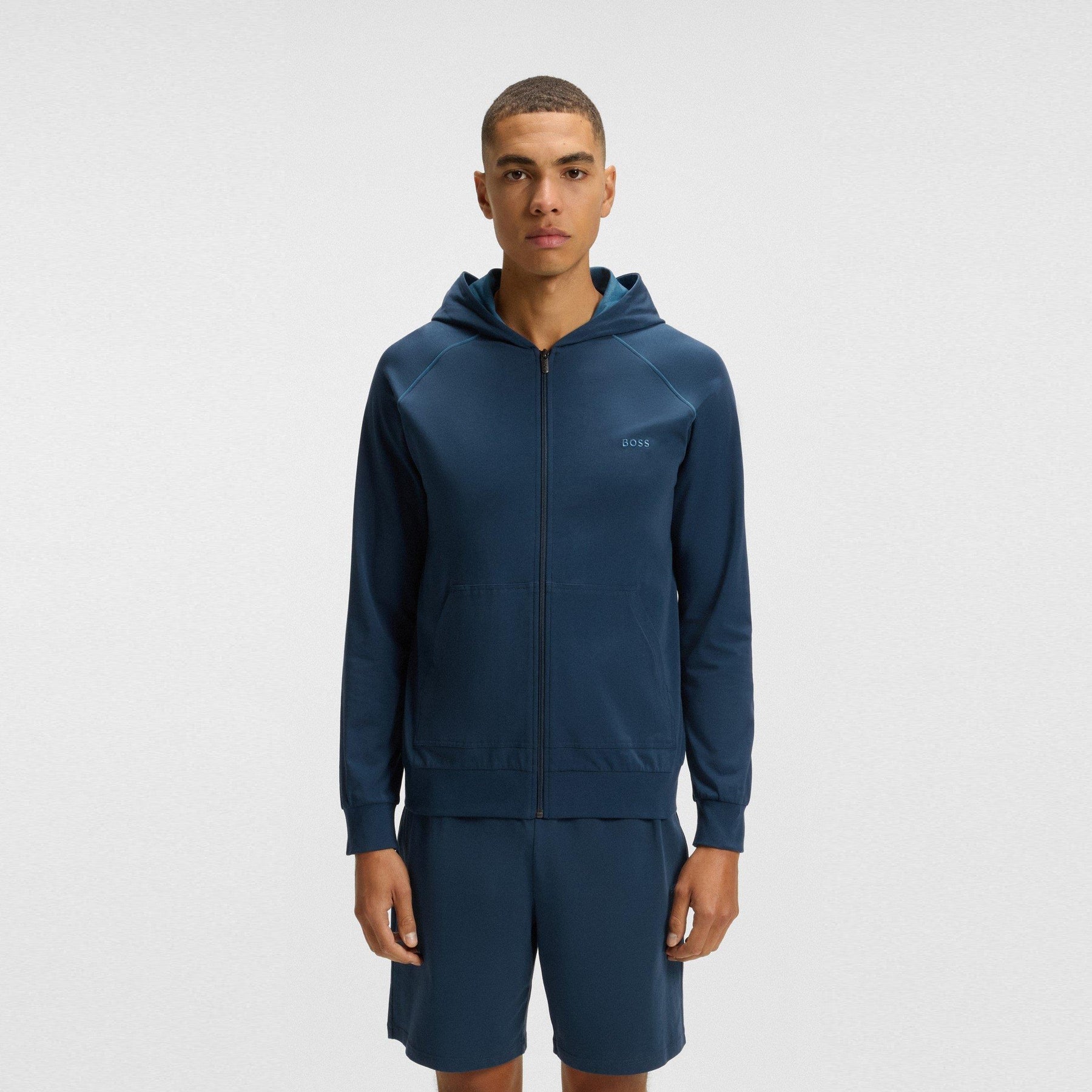Men's MixMatch Zipped Hoodie, Full-Zip Closure