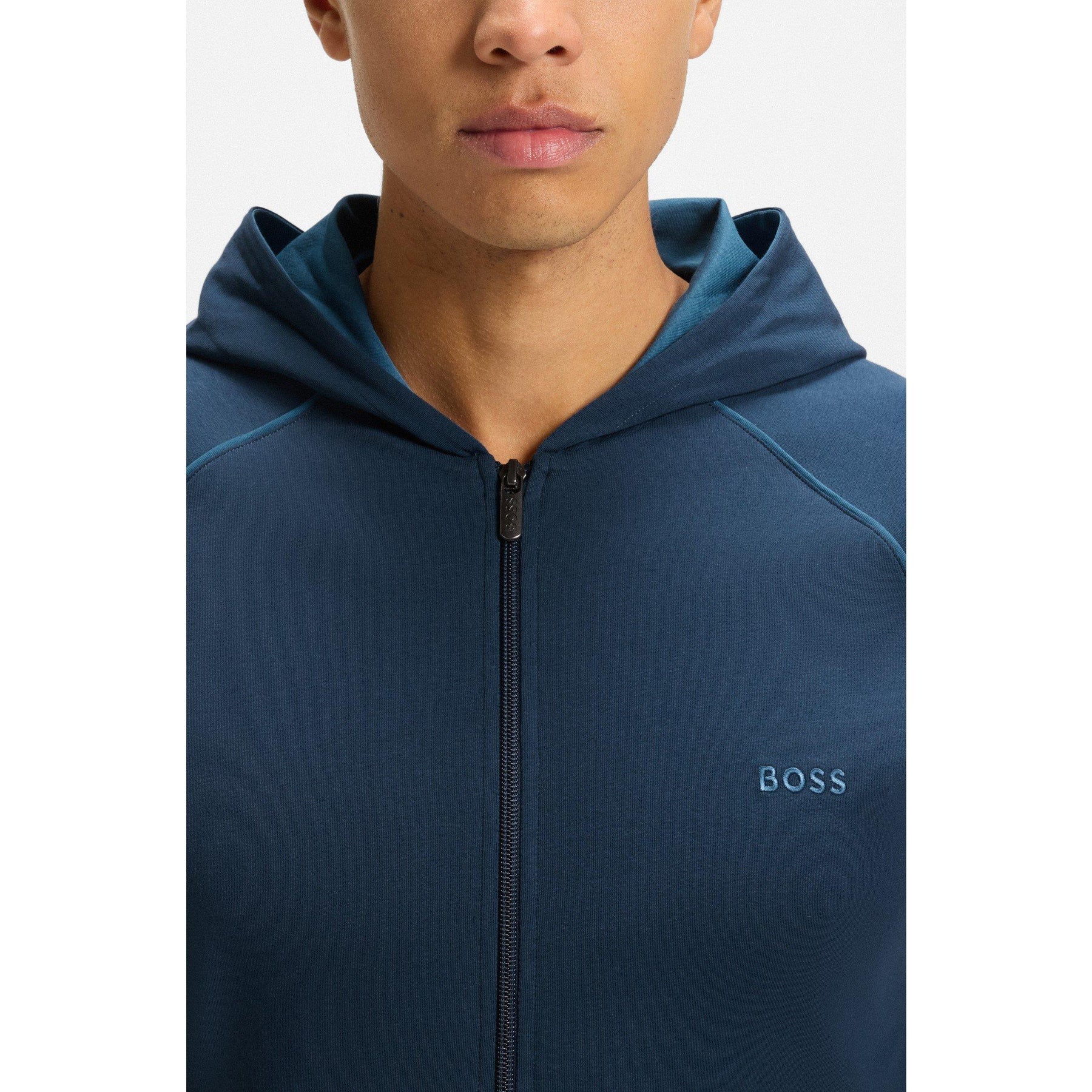 Men's MixMatch Zipped Hoodie, Full-Zip Closure