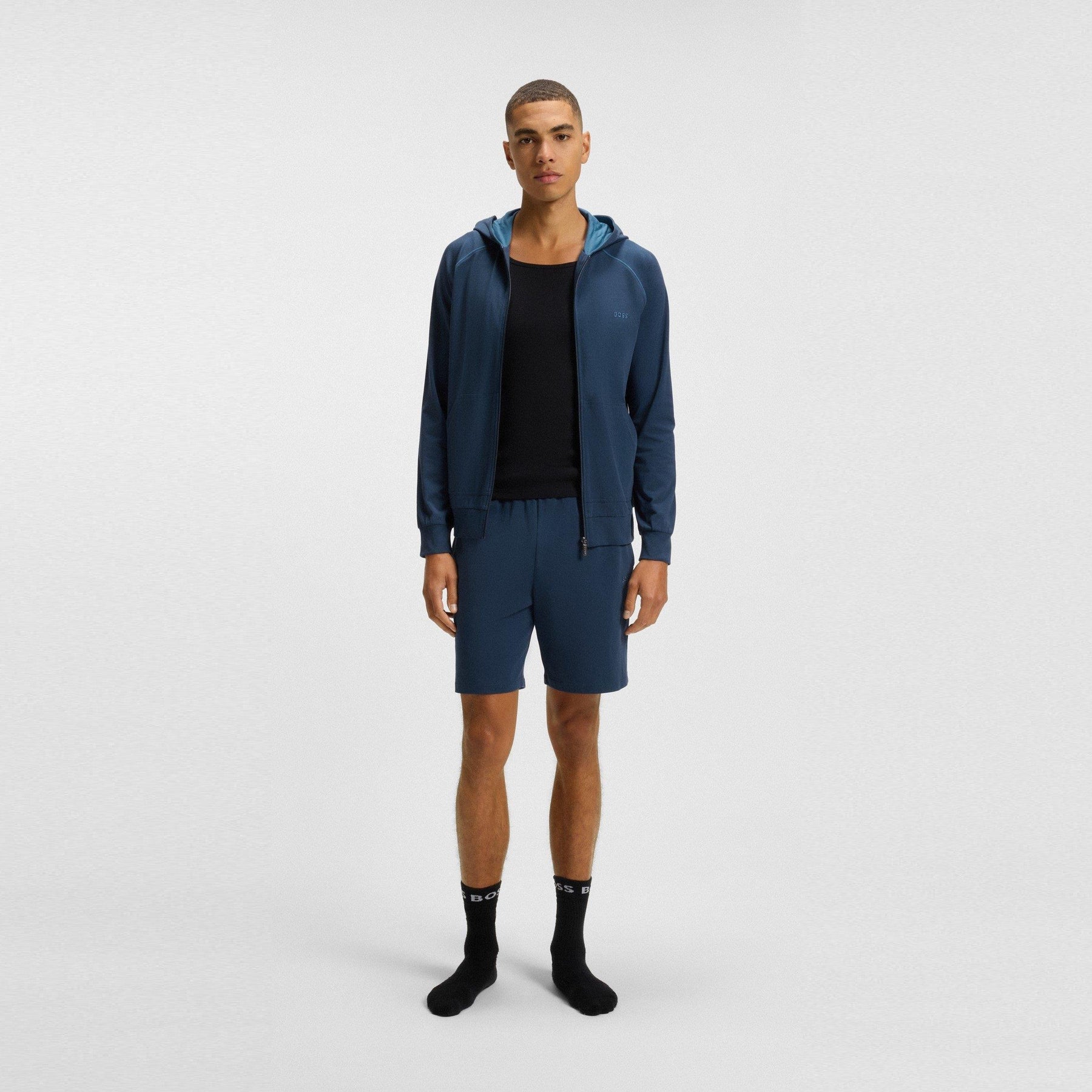 Men's MixMatch Zipped Hoodie, Full-Zip Closure