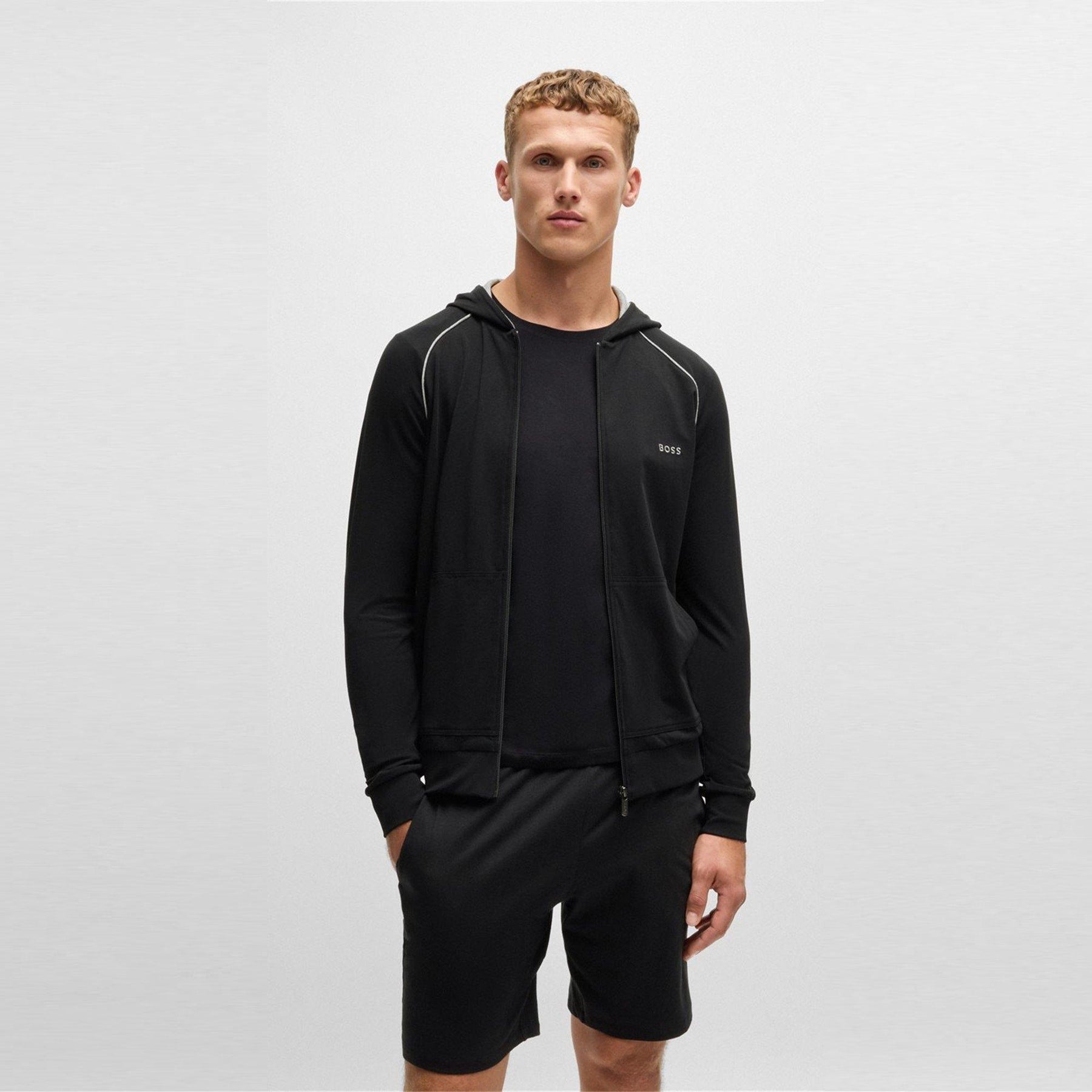 Men's MixMatch Zipped Hoodie, Full-Zip Closure