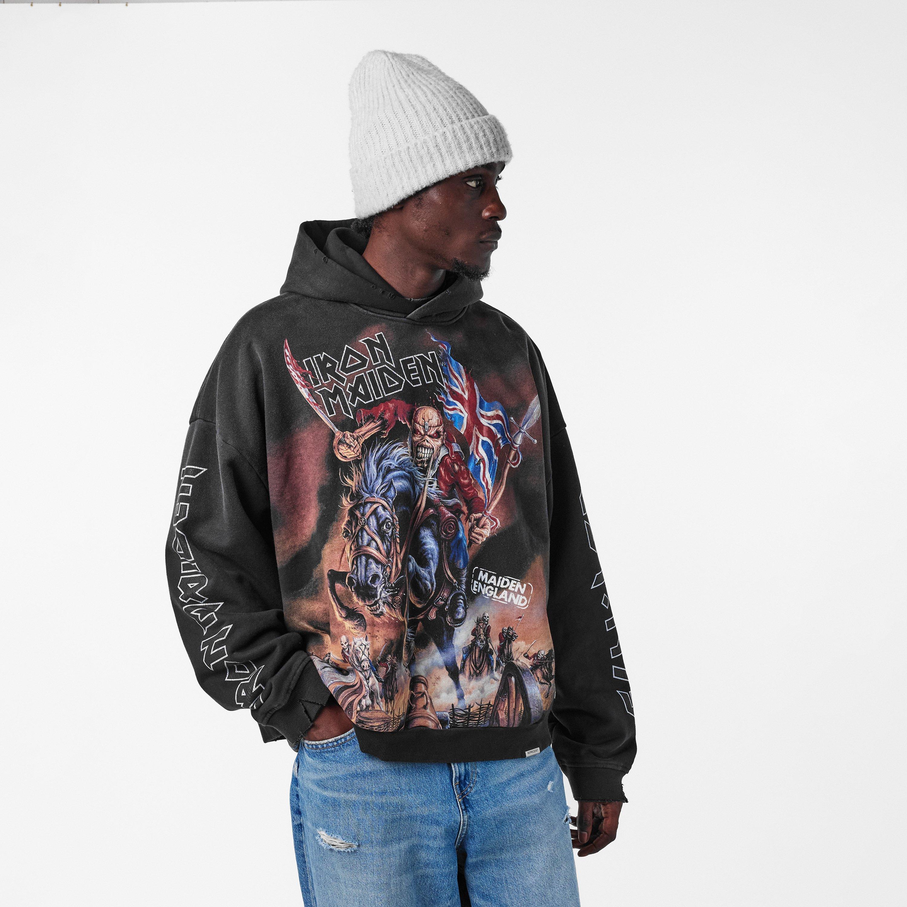 Men's x Iron Maiden Steed Hoodie, Bold Fashion-Metal Fusion
