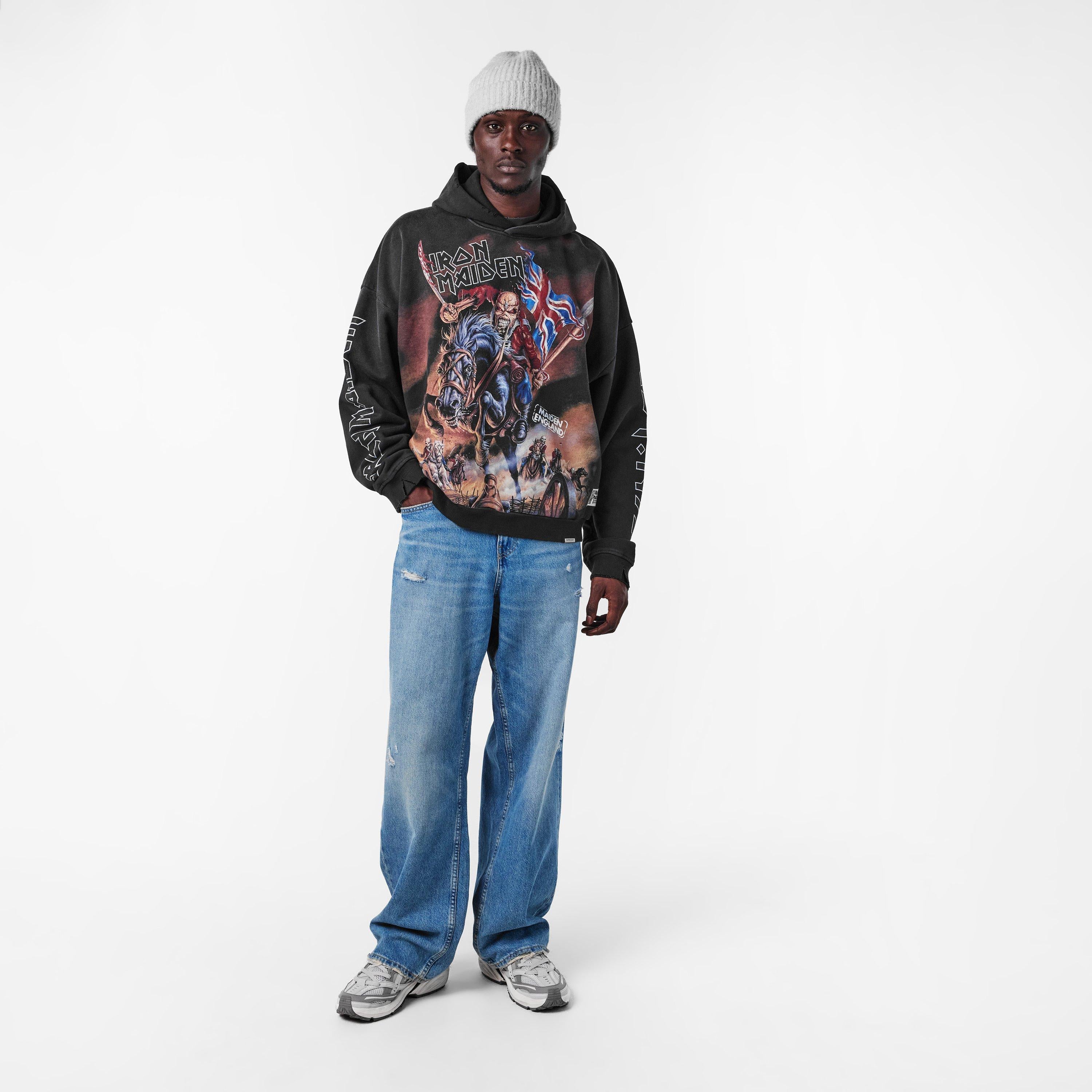 Men's x Iron Maiden Steed Hoodie, Bold Fashion-Metal Fusion