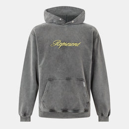 Script Cotton Long Sleeve Over the Head Hoodie