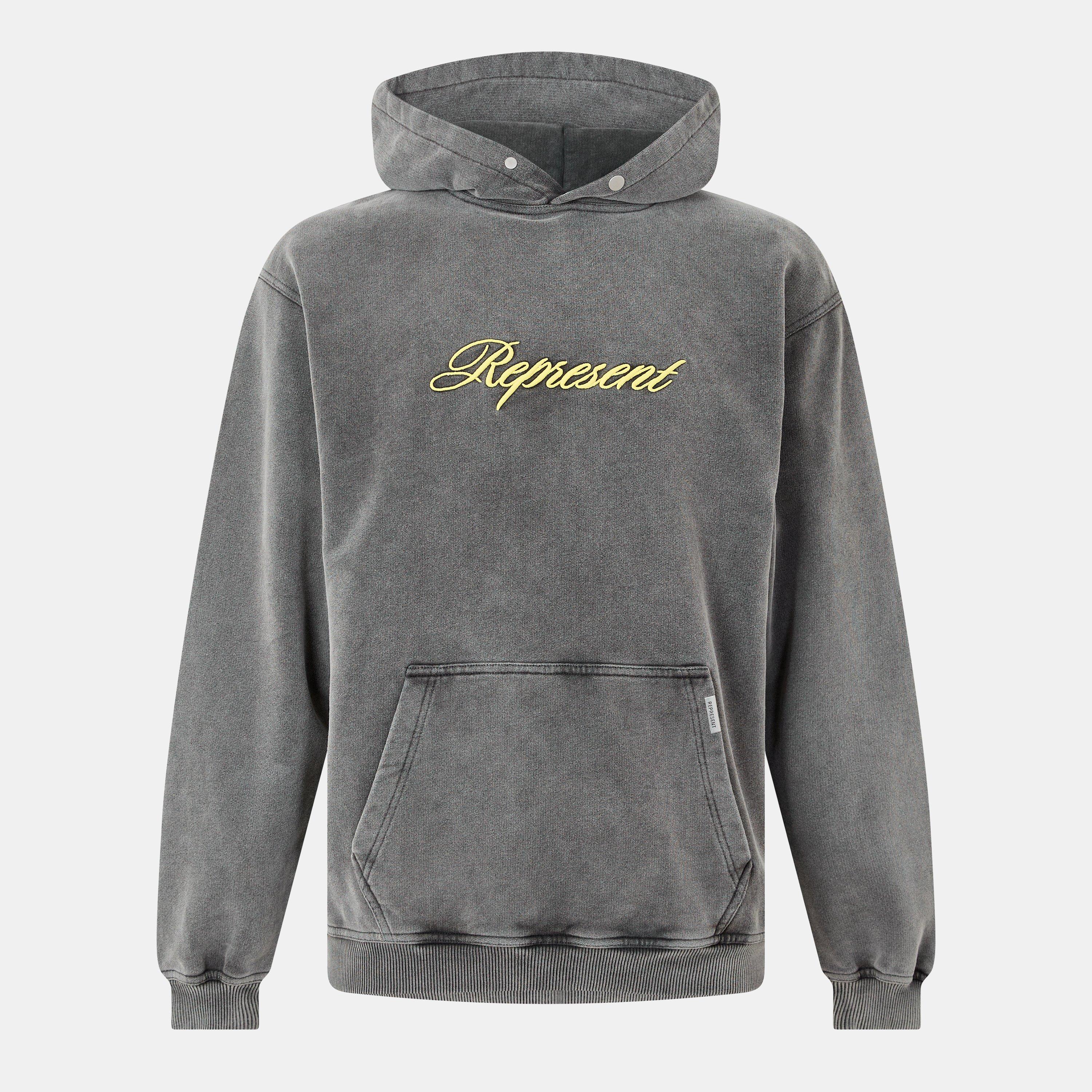 Script Cotton Long Sleeve Over the Head Hoodie