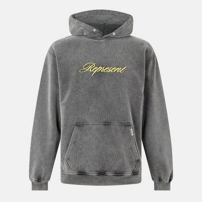 Script Cotton Long Sleeve Over the Head Hoodie