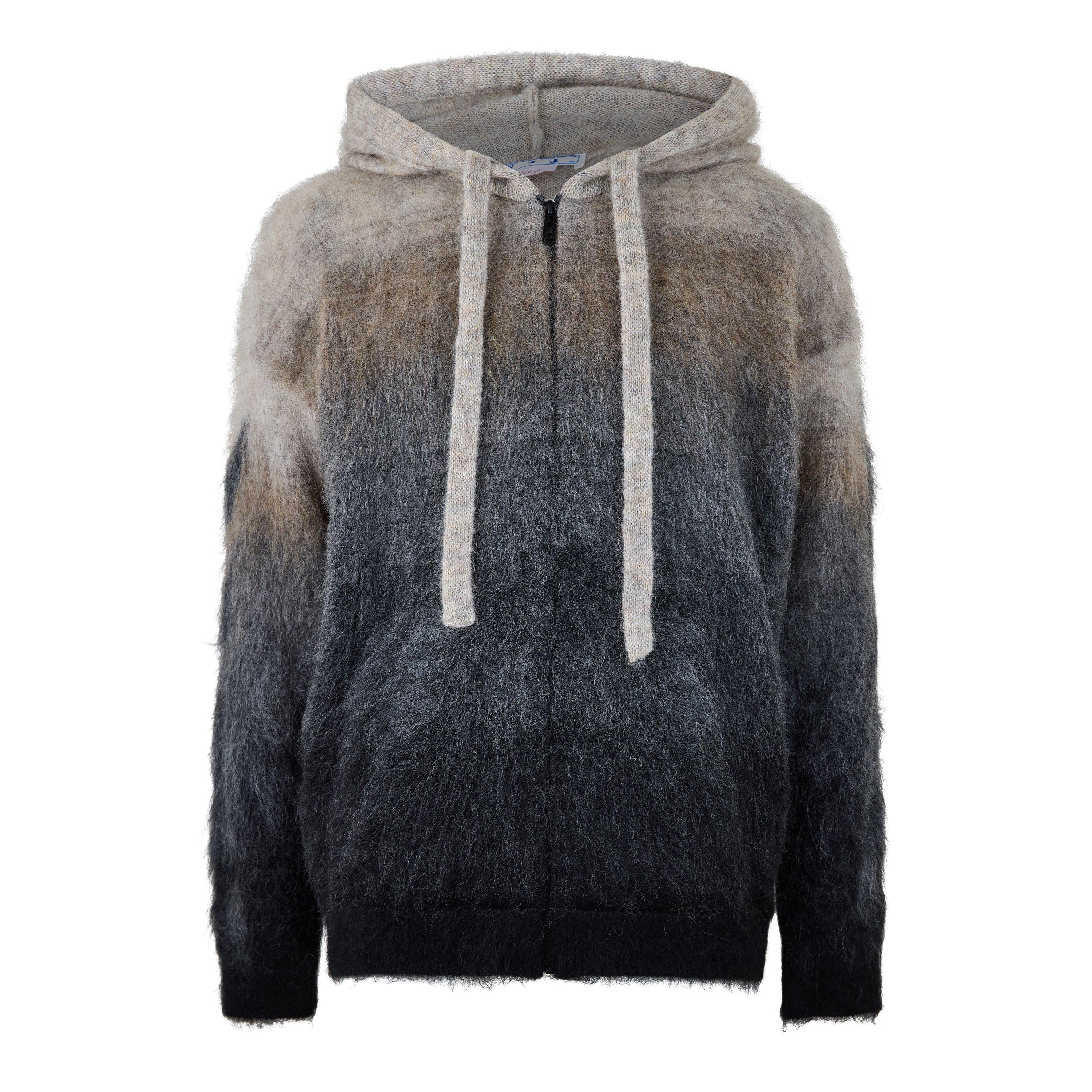 Off Diag Brushed Knit Zip Hoodie