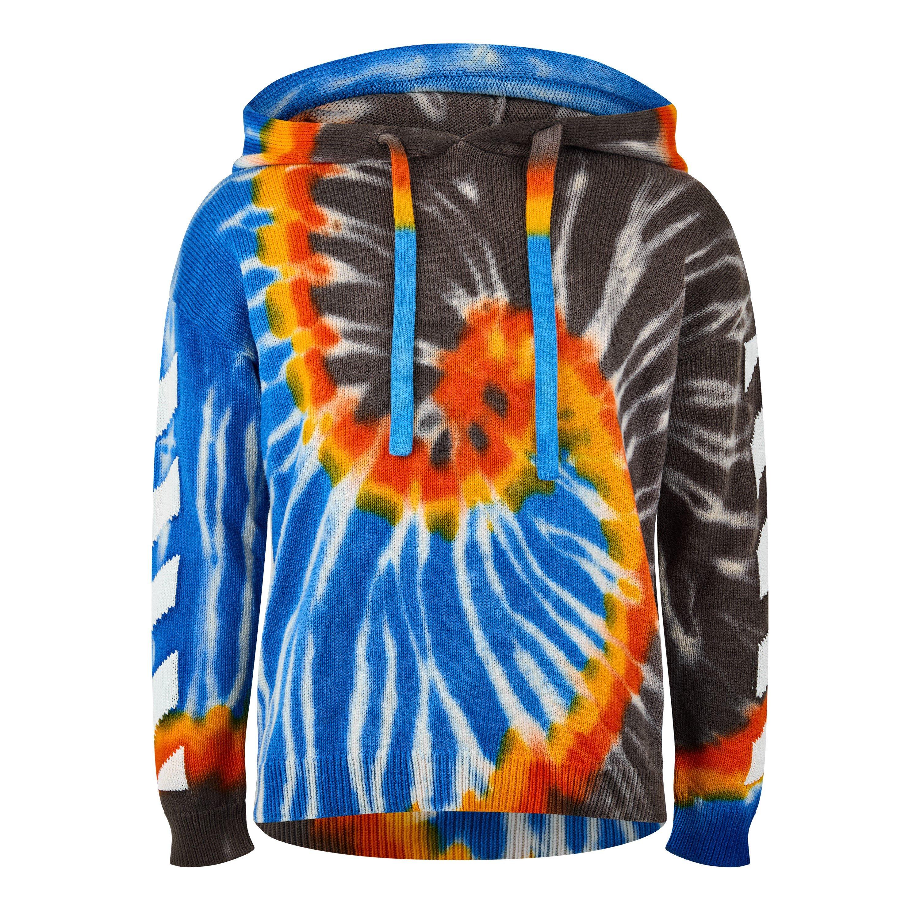 Men's Diag Tie Dye All-Over Pattern Hoodie