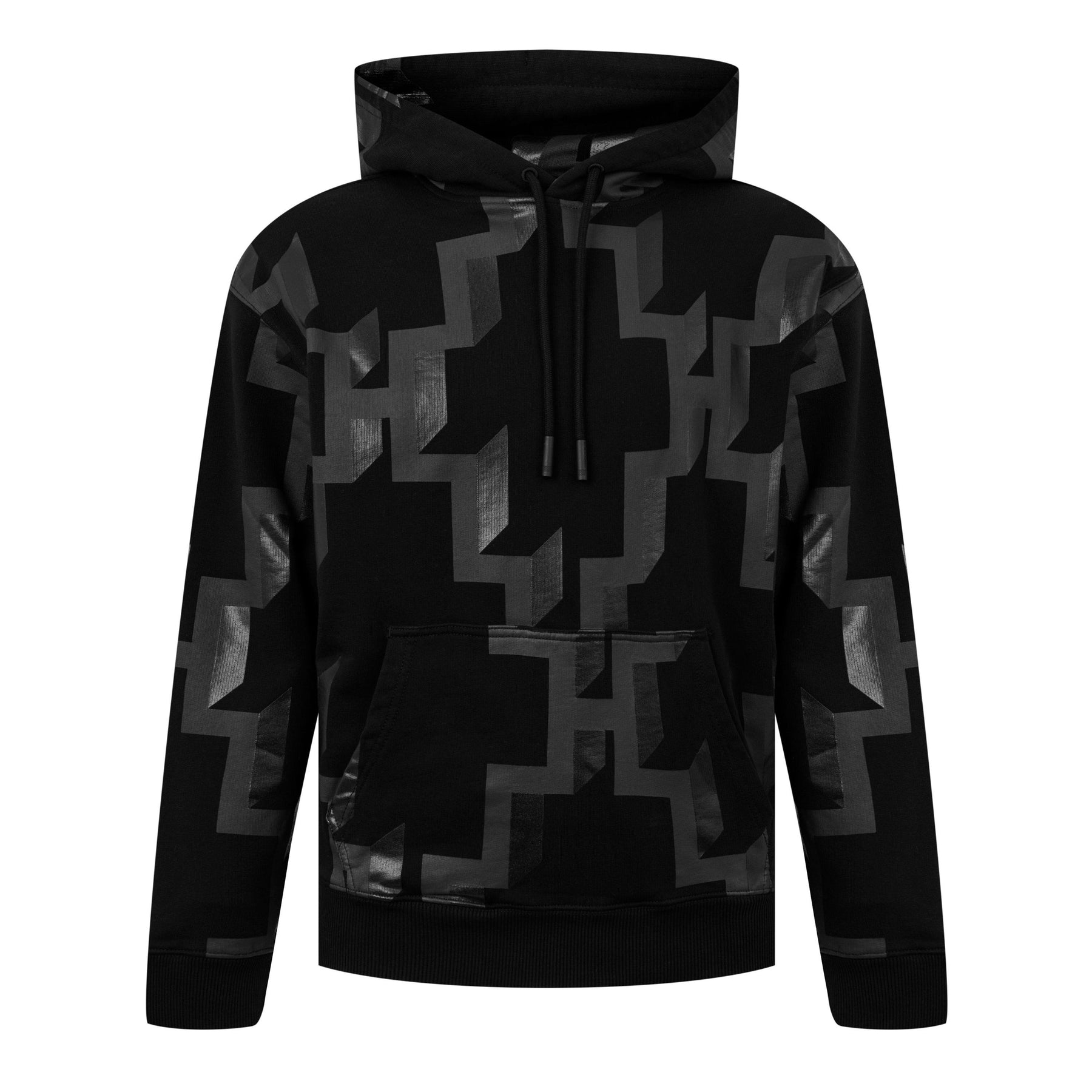 Geometric-Print Cotton Hoodie