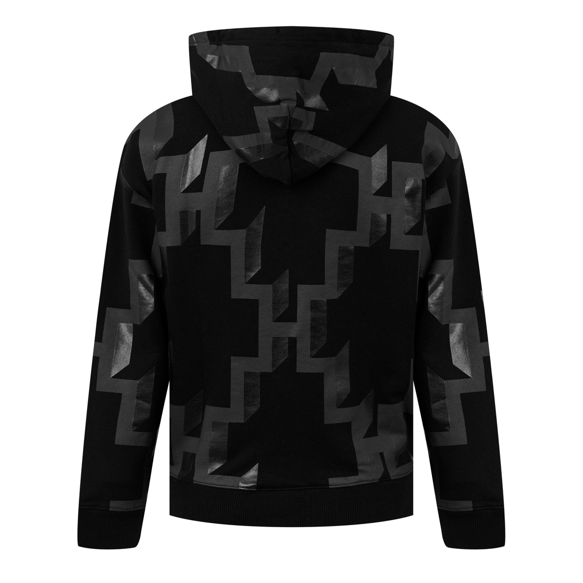 Geometric-Print Cotton Hoodie