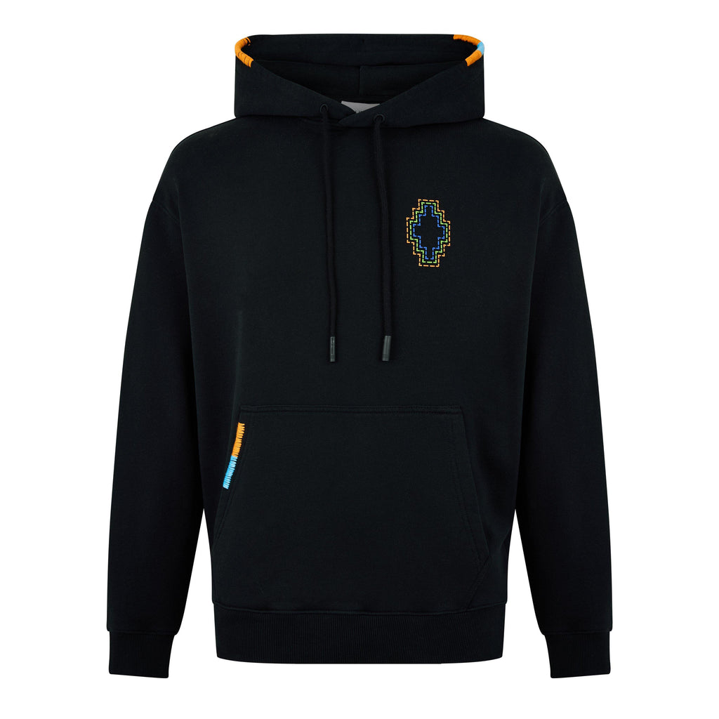 Men's Cross Embroidered Drawstring Hoodie