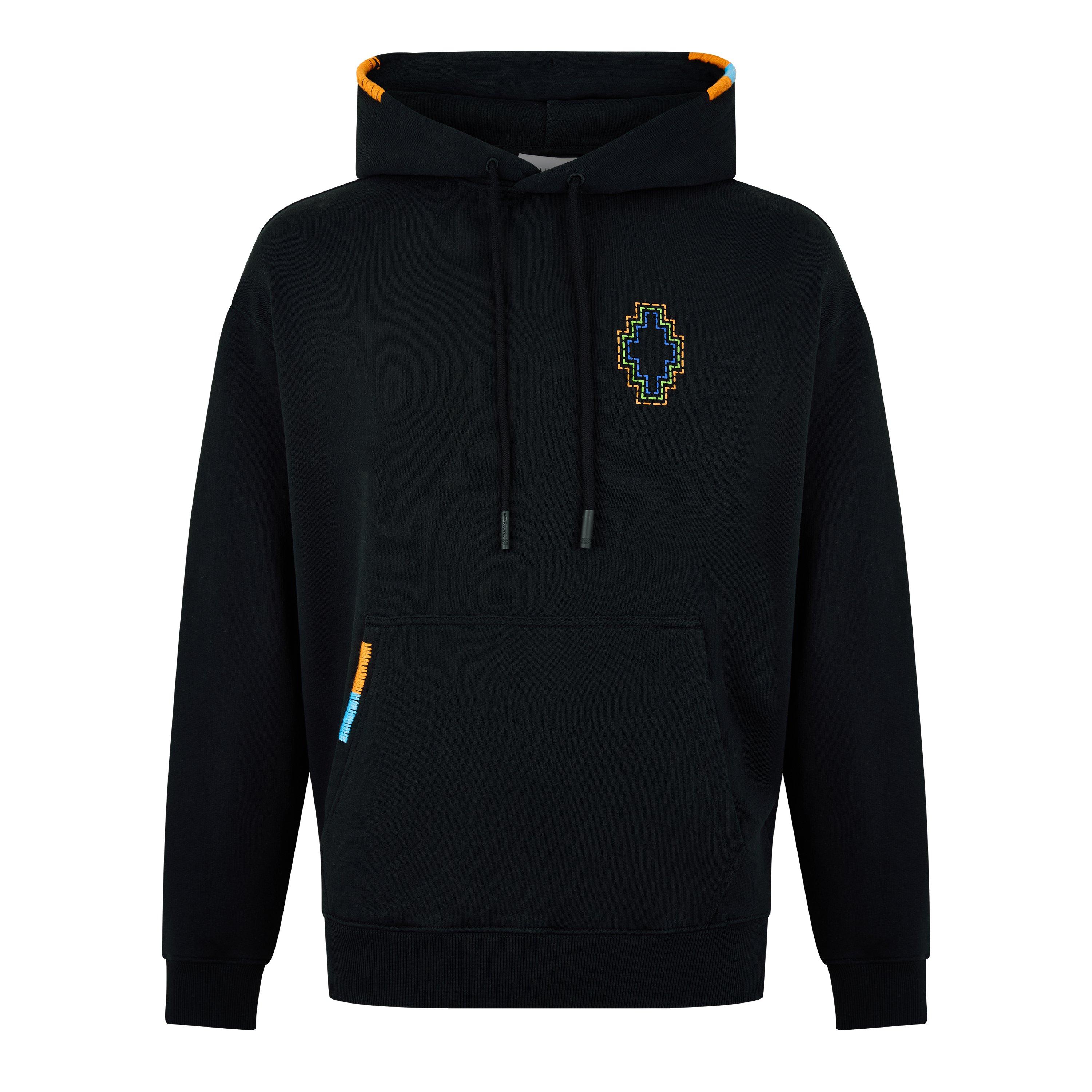 Men's Cross Embroidered Drawstring Hoodie