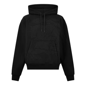 Embroidered Equestrian Knight Design Hoodie