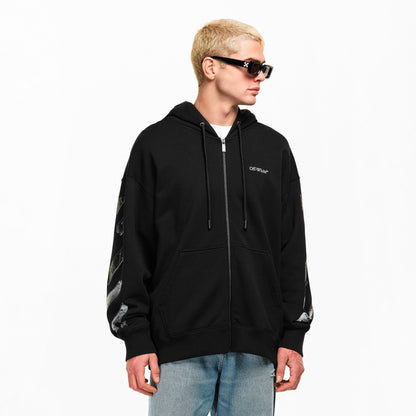 Metal Arrow Zip Hoodie