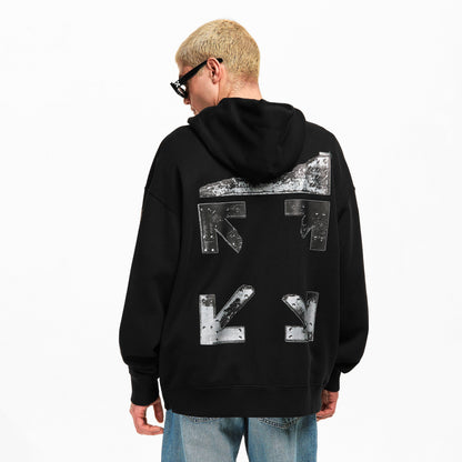 Metal Arrow Zip Hoodie