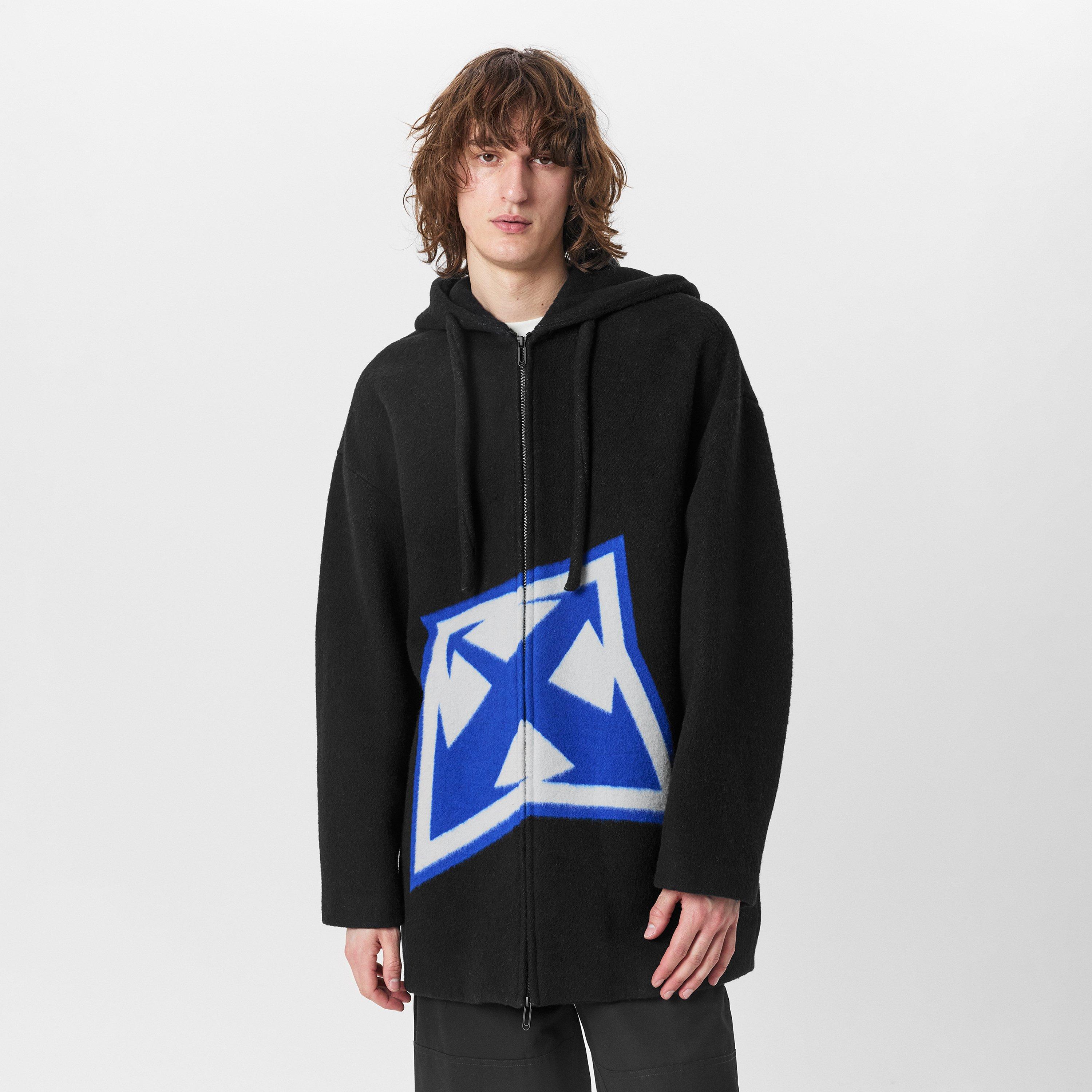 Men's Wool Zipped Hoodie Jacket