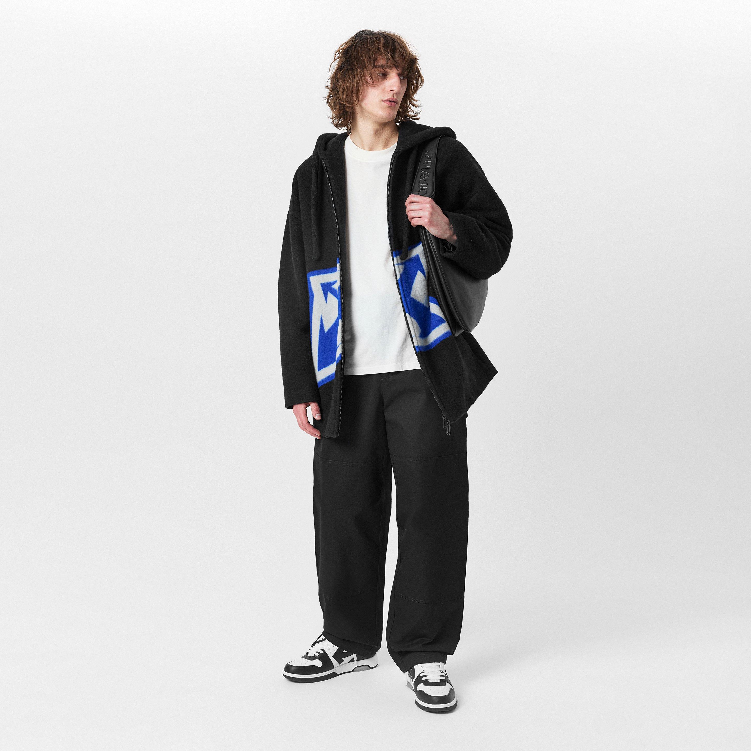 Men's Wool Zipped Hoodie Jacket