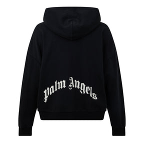 Curved Logo Zip Hoodie