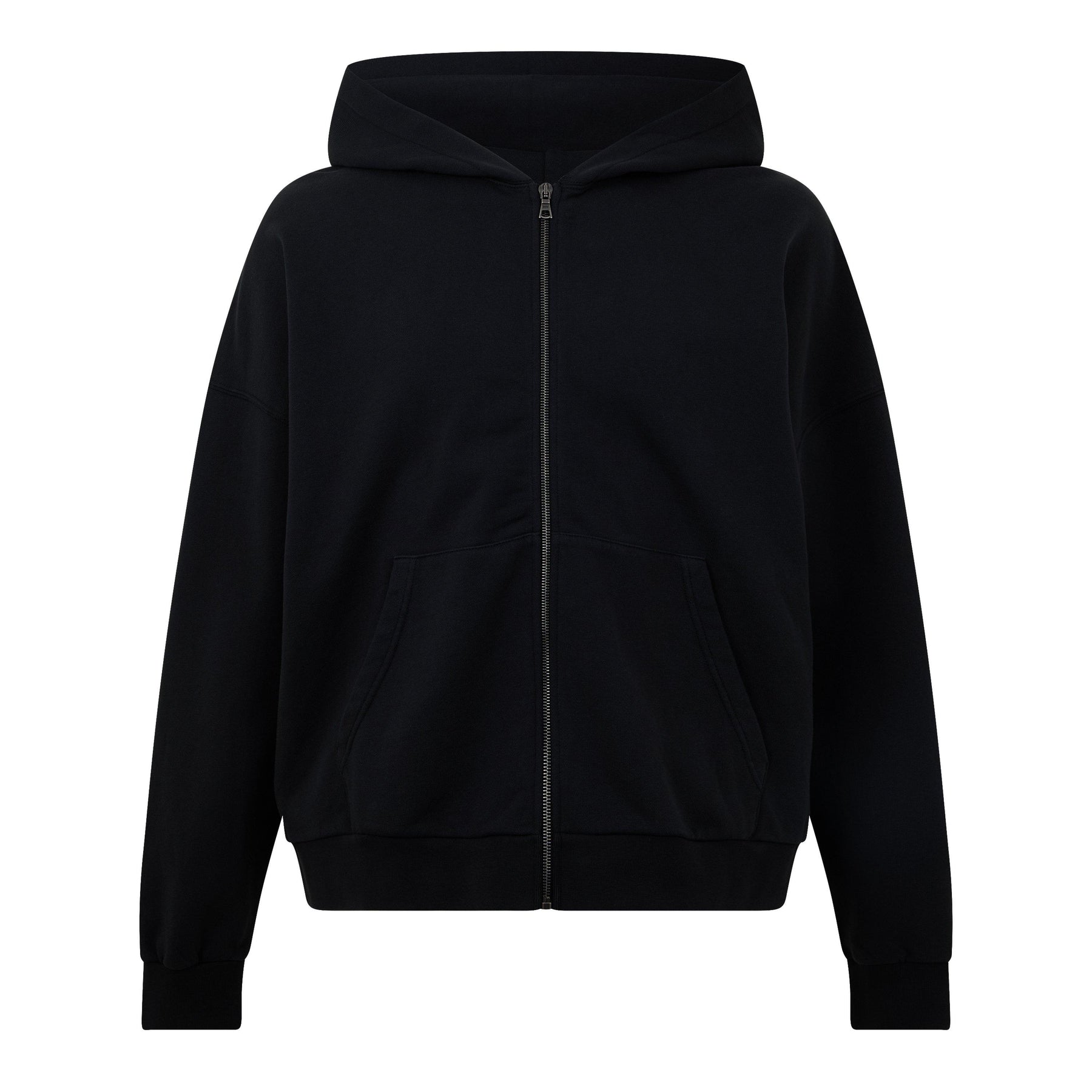 Curved Logo Zip Hoodie