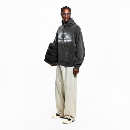 Bal Washed Logo Pull Over Hoodie