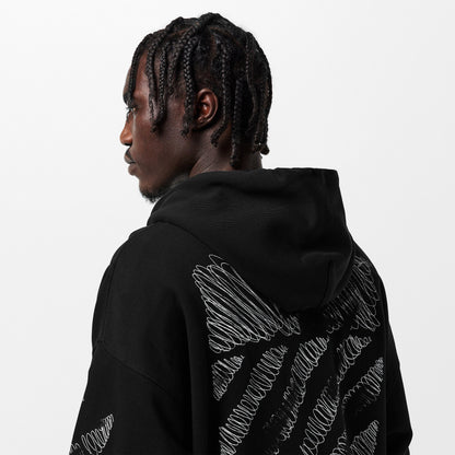 Scrib Diag Pullover Hoodie