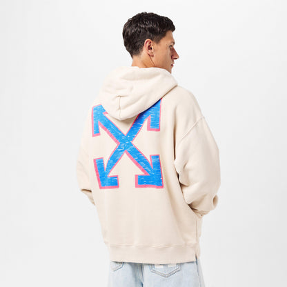 Men's Sketch Doodle-Style Logo Hoodie