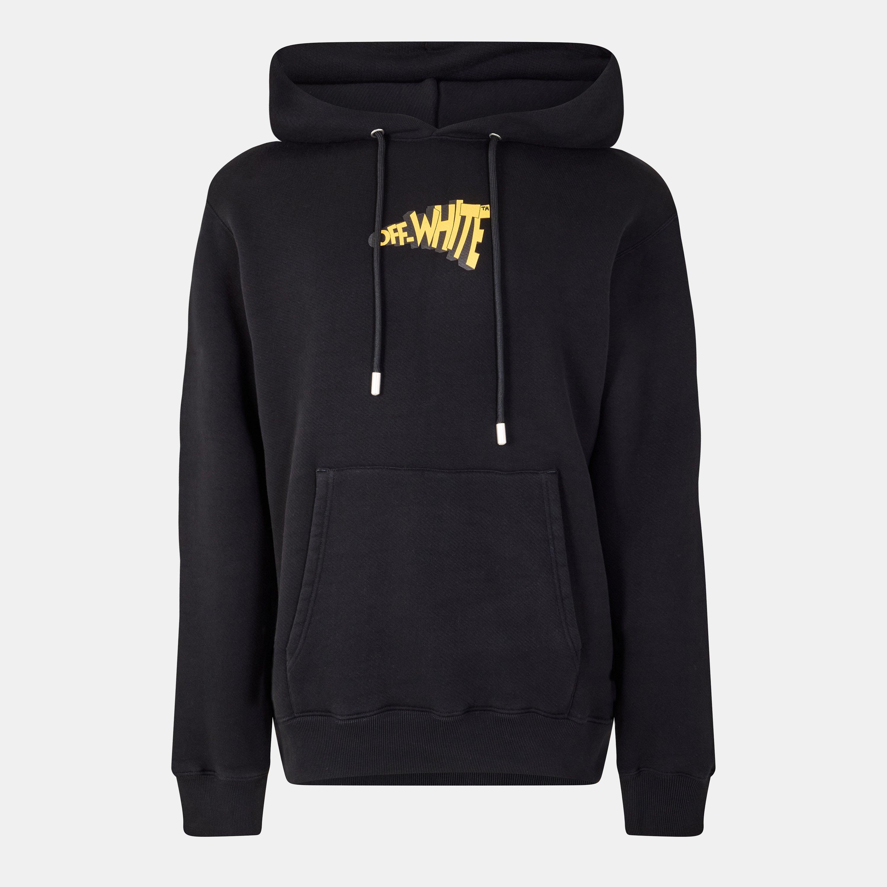 Men's Ctn Slim Hoodie, Cartoon Arrows Design