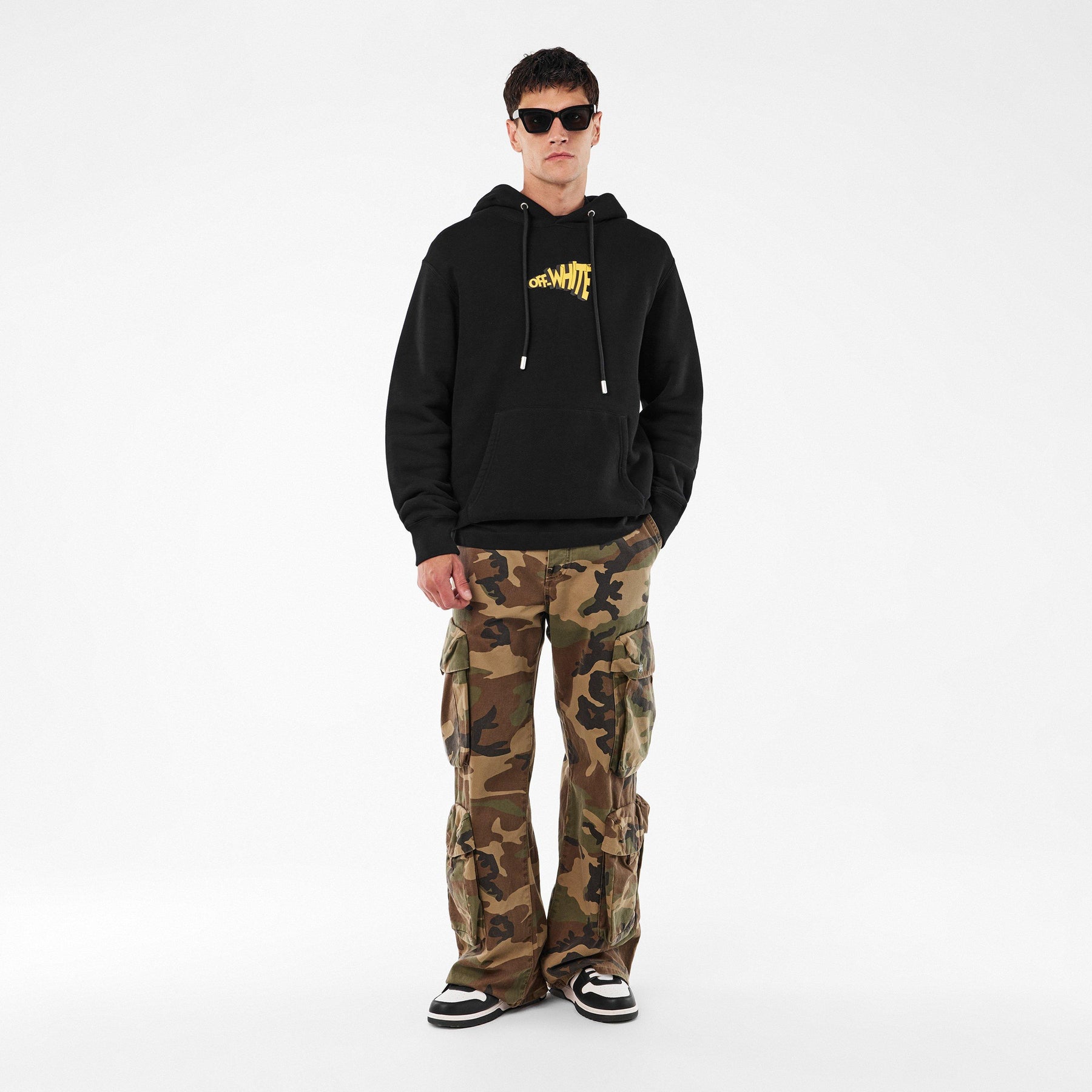 Men's Ctn Slim Hoodie, Cartoon Arrows Design