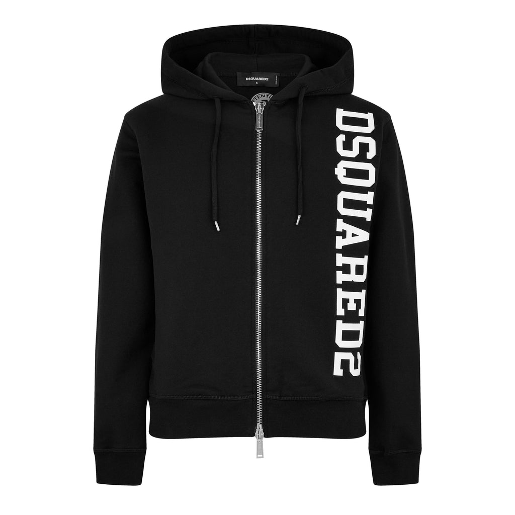 Logo Print Zip Hoodie