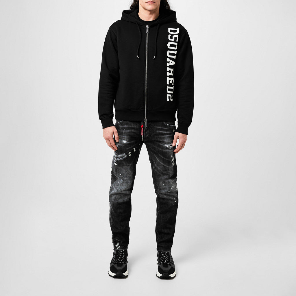 Logo Print Zip Hoodie