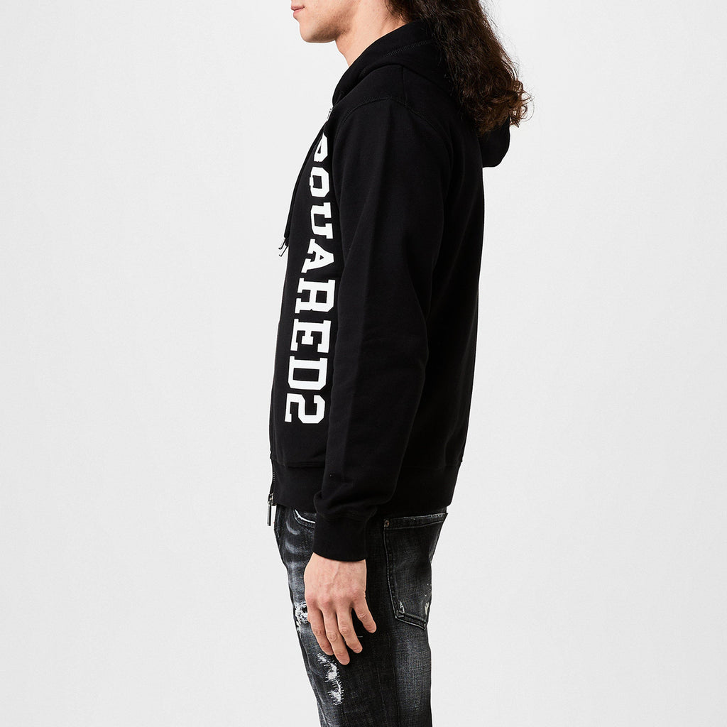 Logo Print Zip Hoodie