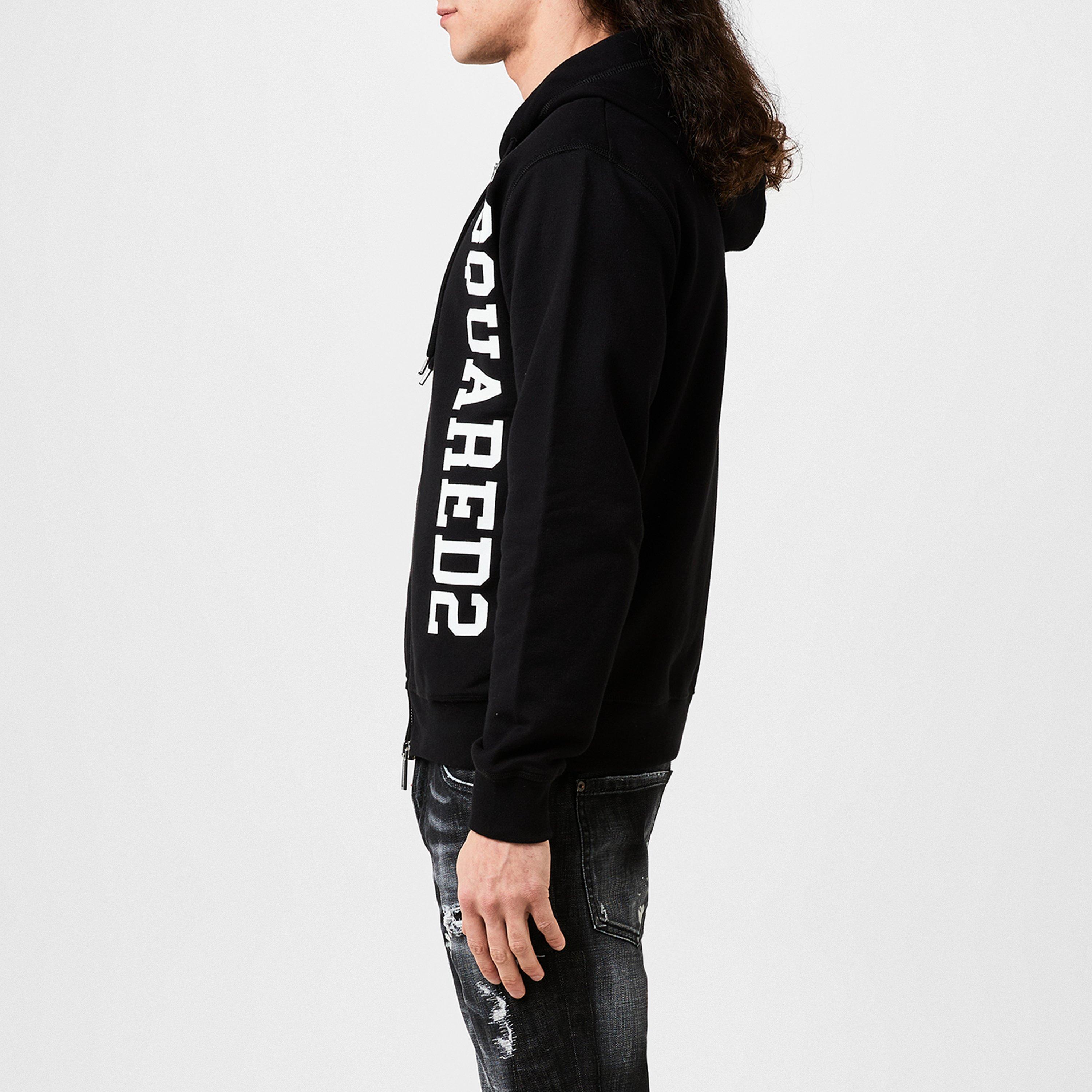 Logo Print Zip Hoodie