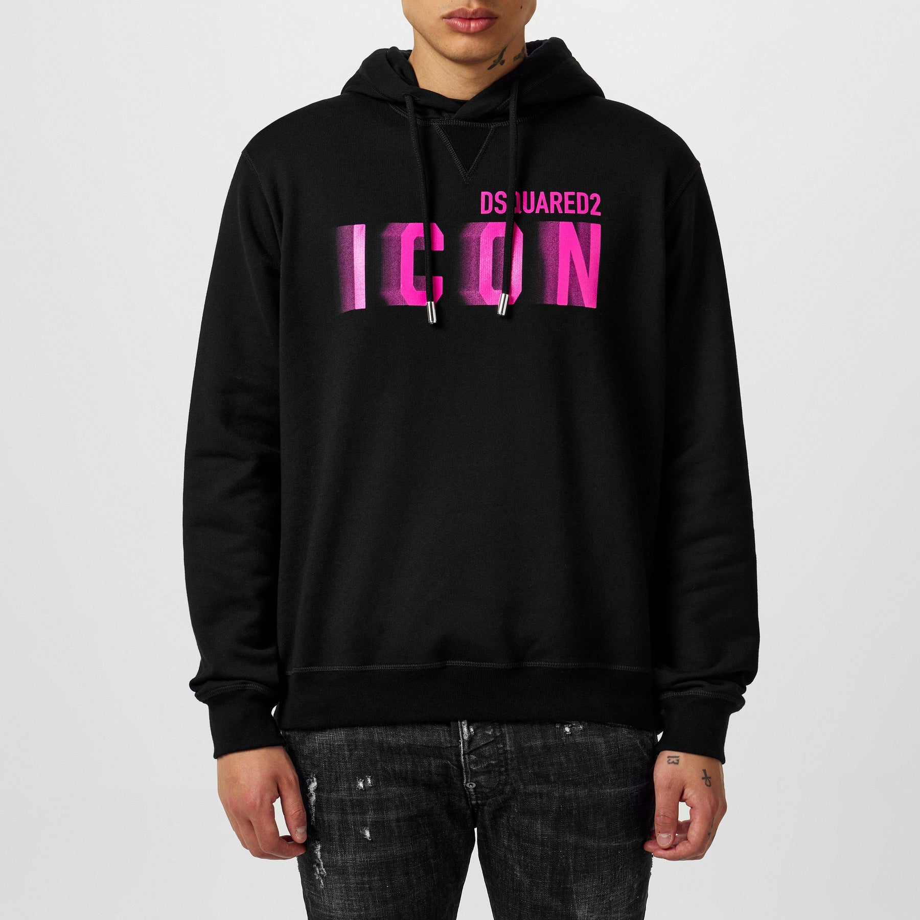 Icon Print Cotton Hoodie