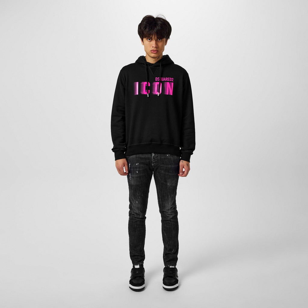 Icon Print Cotton Hoodie