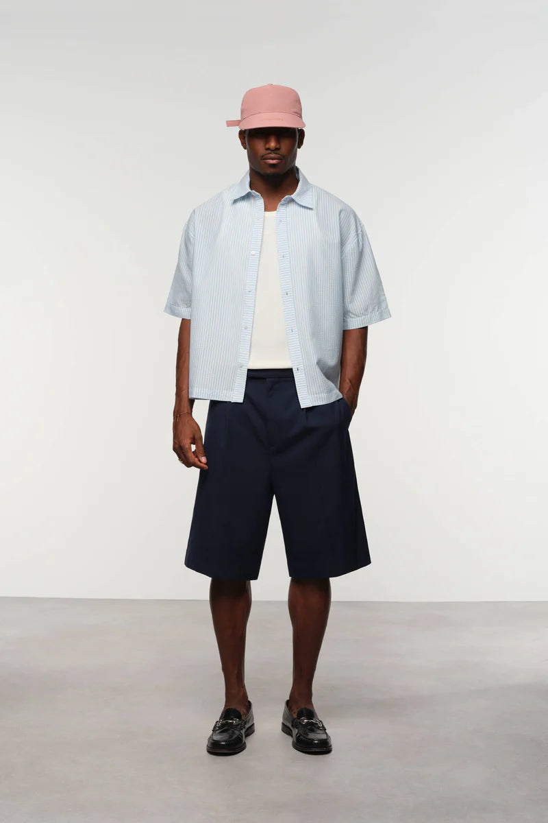 Striped Seersucker Summer Shirt