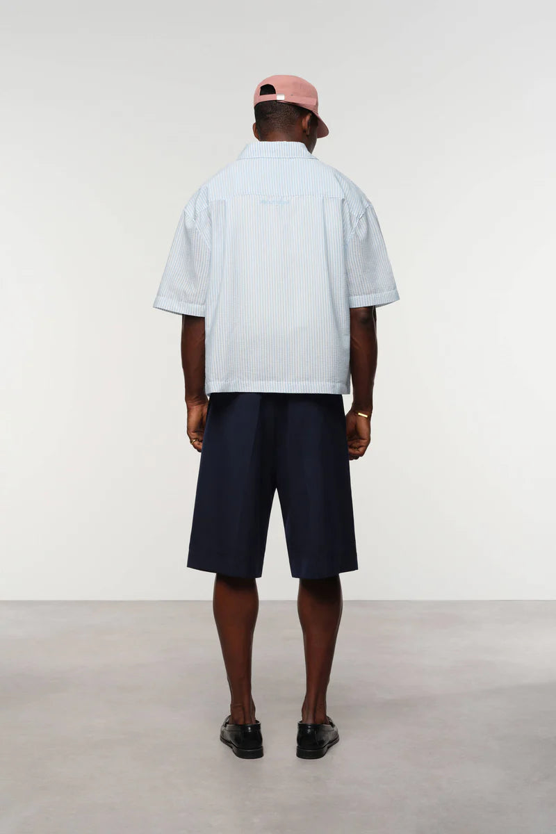 Striped Seersucker Summer Shirt