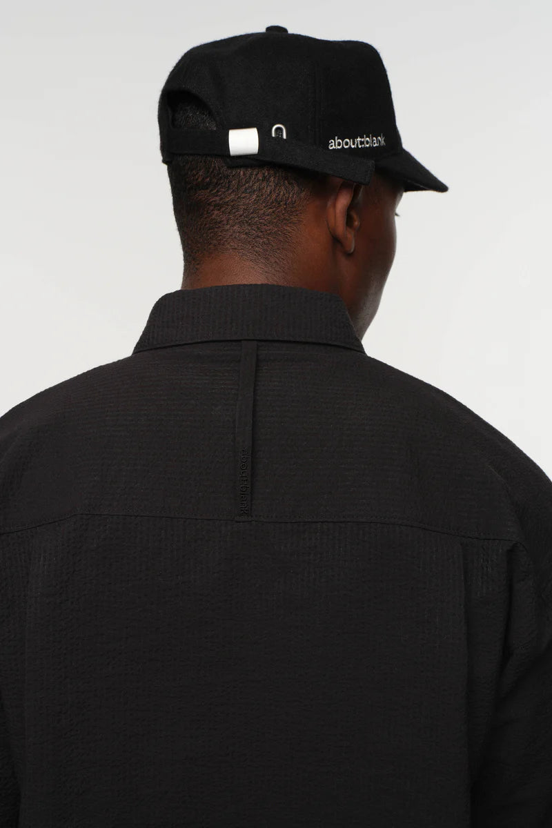 Monogram wool cap - black/ecru