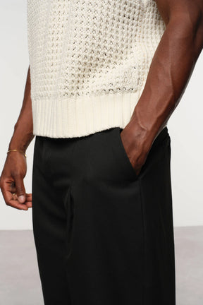 moss stitch knitted vest