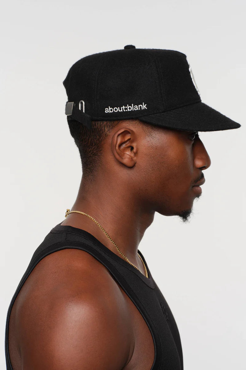 Monogram wool cap - black/ecru