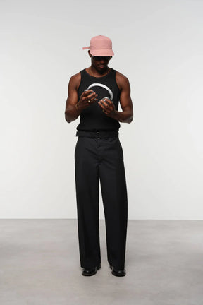 Relaxed Belted Wool-Blend Trousers