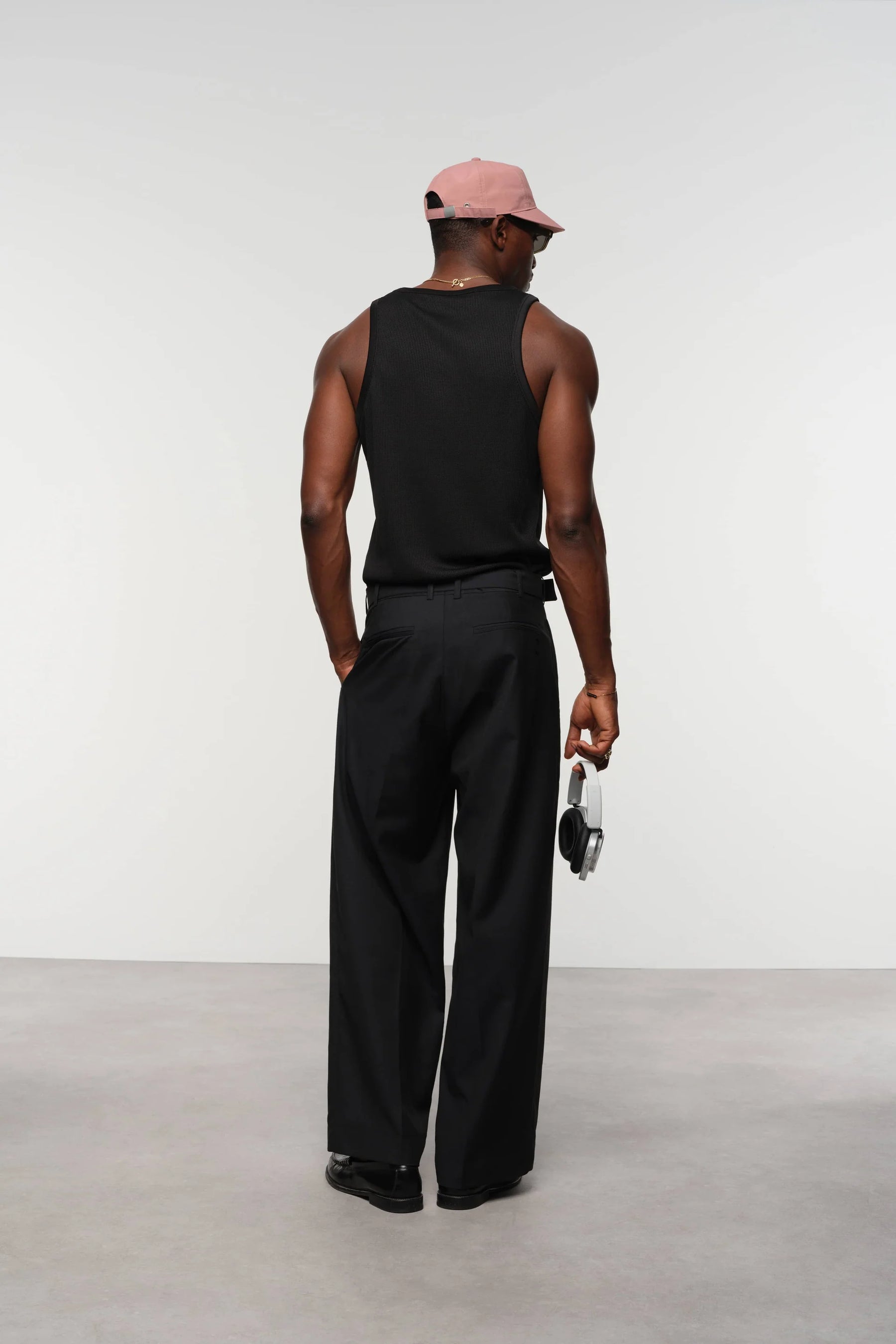 Relaxed Belted Wool-Blend Trousers