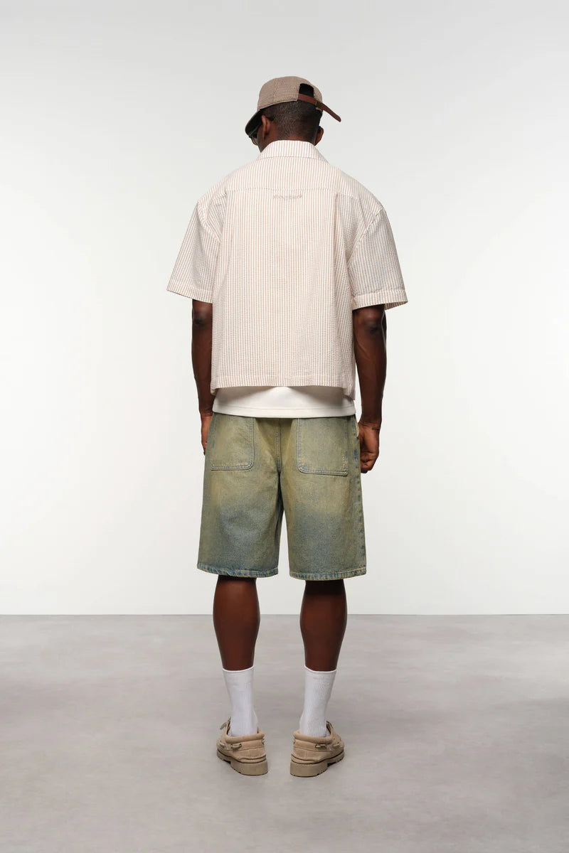 Striped Seersucker Summer Shirt