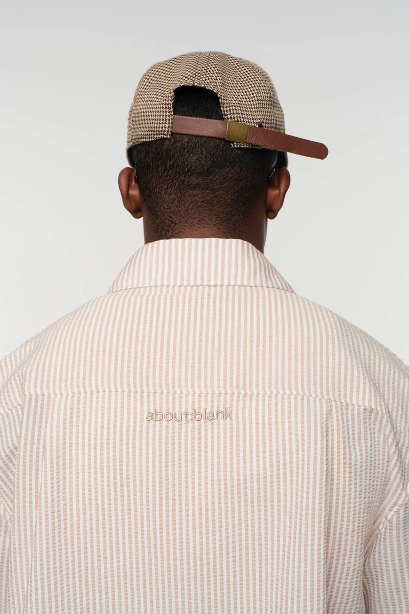 Monogram wool cap - puppytooth